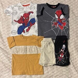 Spider-Man Themed Kids T-Shirts and Shorts Set